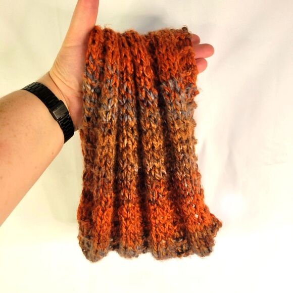 Handknit Warm Tones Cowl - Picture 1 of 4